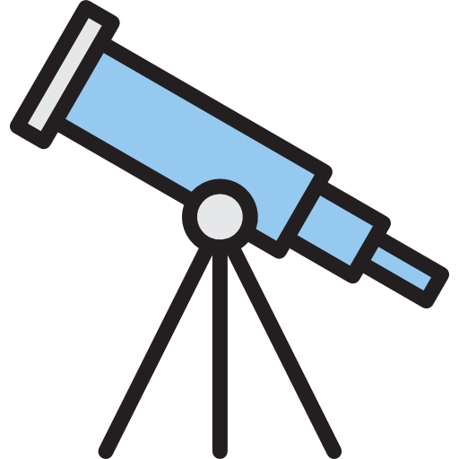 Telescope srip Lineal Color icon