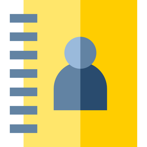 agenda Basic Straight Flat icono