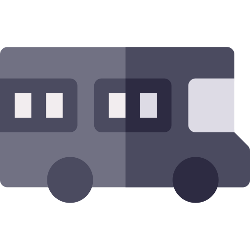 Тюремный автобус Basic Rounded Flat иконка