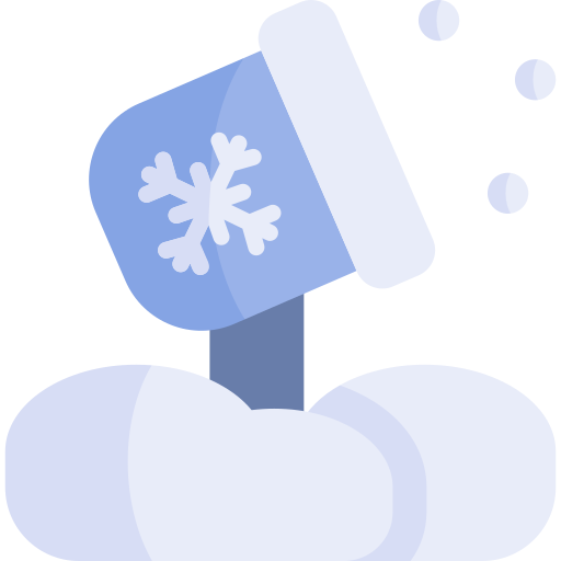armatka śnieżna Kawaii Flat ikona