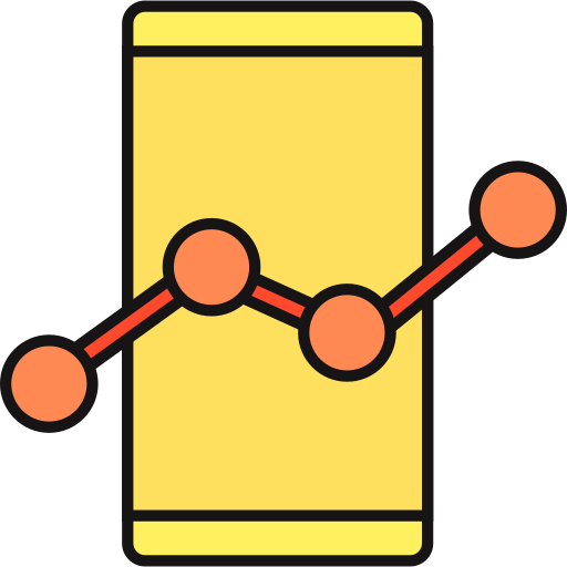 Mobile analytics Generic Outline Color icon
