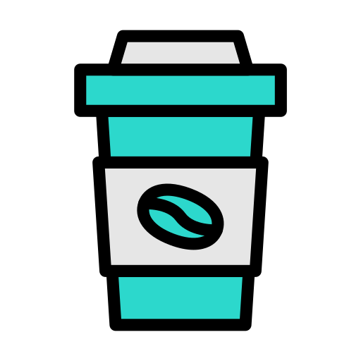 Coffee cup Vector Stall Lineal Color icon