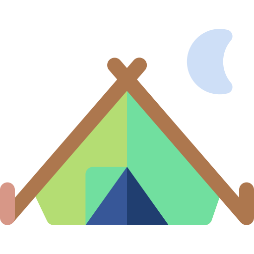 캠핑 텐트 Basic Rounded Flat icon