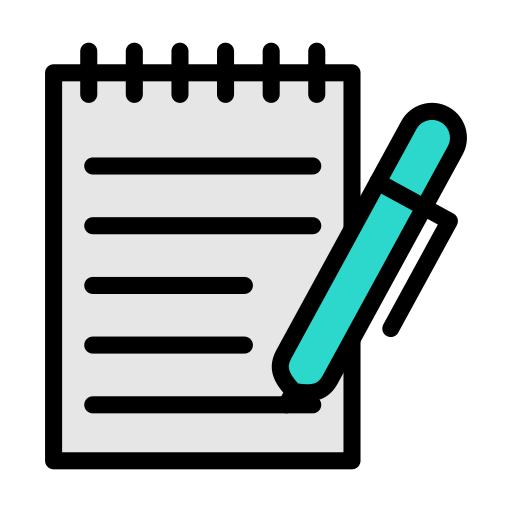 Notepad Vector Stall Lineal Color icon