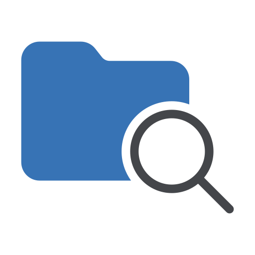 Data searching Generic Blue icon