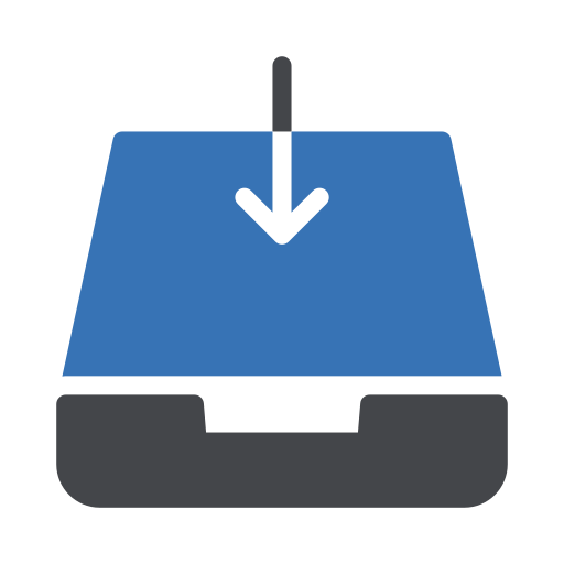 メールを受信する Generic Blue icon