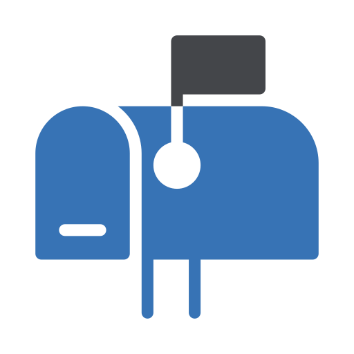 Mail box Generic Blue icon