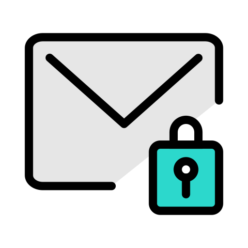 correo electrónico confidencial Vector Stall Lineal Color icono