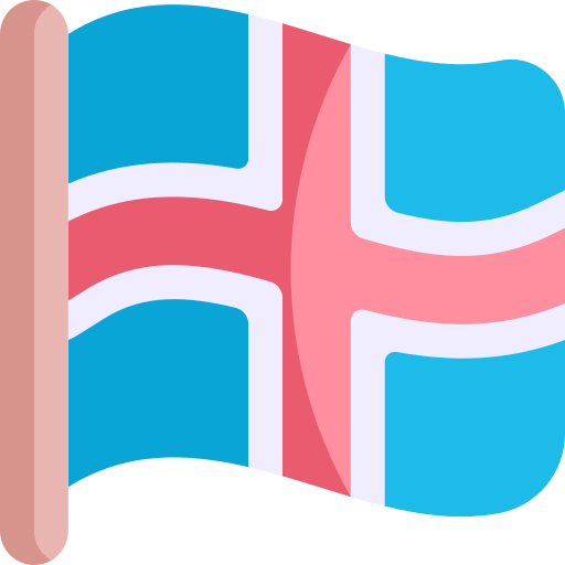 islandia Kawaii Flat icono