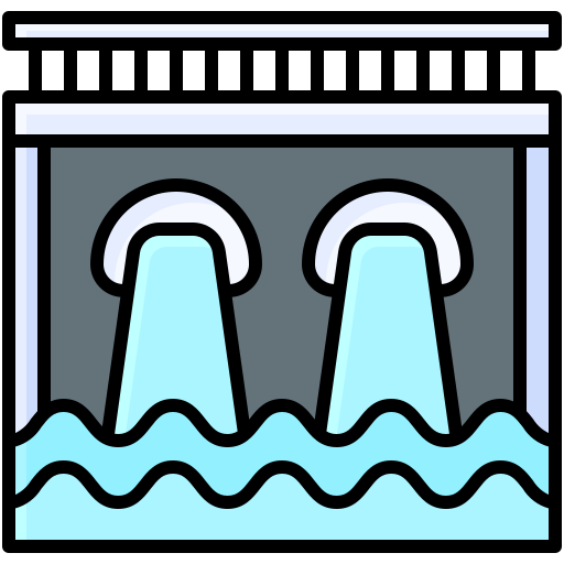 energía hidroeléctrica Generic Outline Color icono