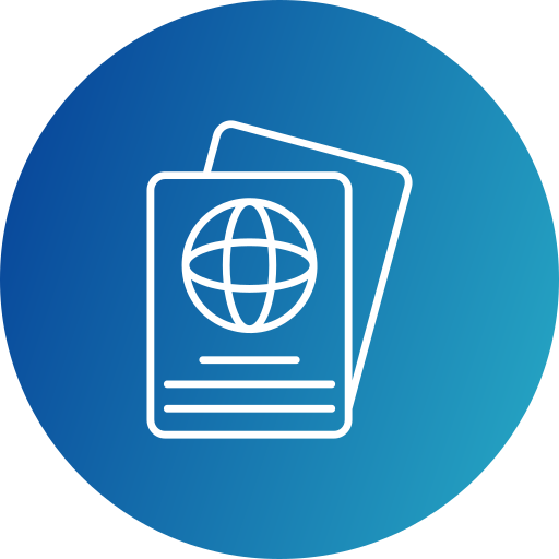 Заграничный пасспорт Generic Flat Gradient иконка