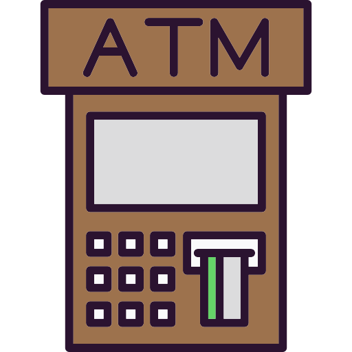 atm 기계 Generic Outline Color icon