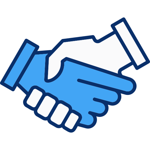 Handshake Generic Blue icon