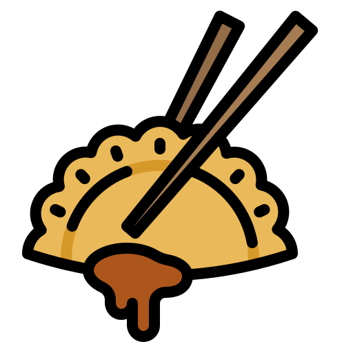 gyoza Generic Outline Color icon