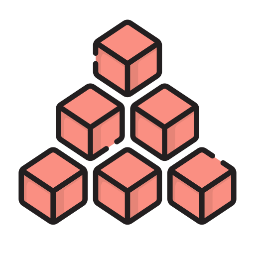 pile de cubes Generic Outline Color Icône
