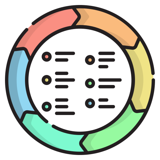 wykres kołowy Generic Outline Color ikona