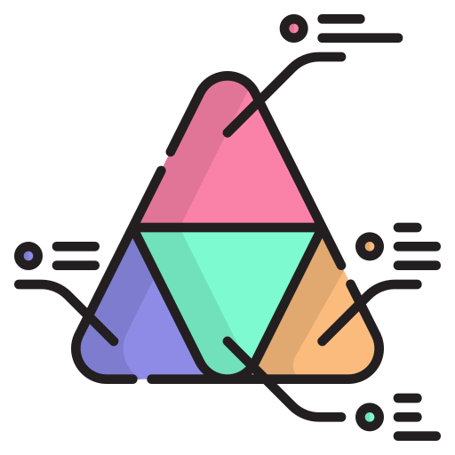gráfico piramidal Generic Outline Color icono