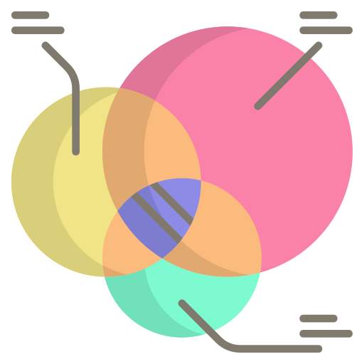 Venn diagram Generic Flat icon
