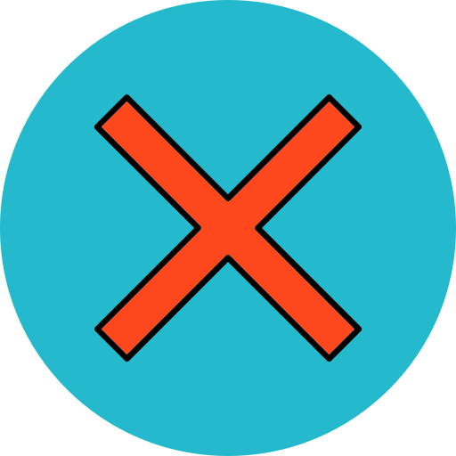 クロス Generic Outline Color icon