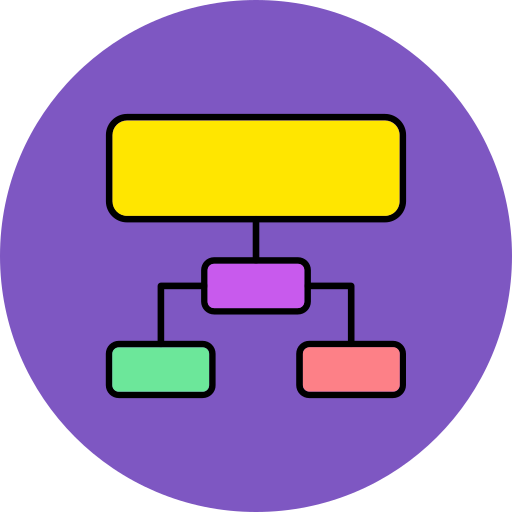 estructura jerarquica Generic Outline Color icono