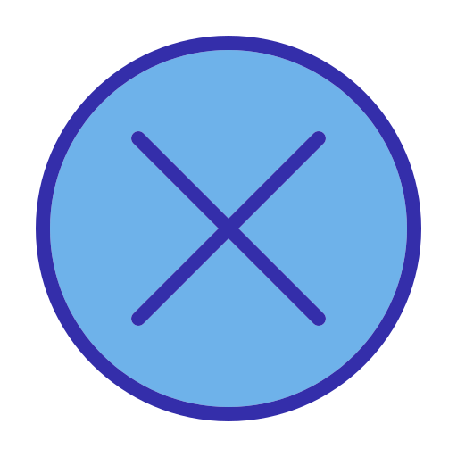 Cross mark Generic Blue icon