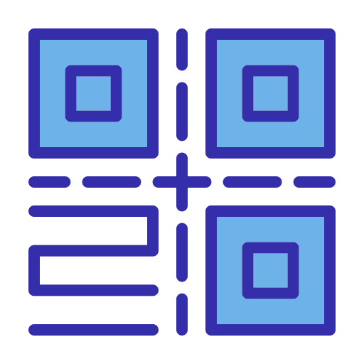 QR code Generic Blue icon