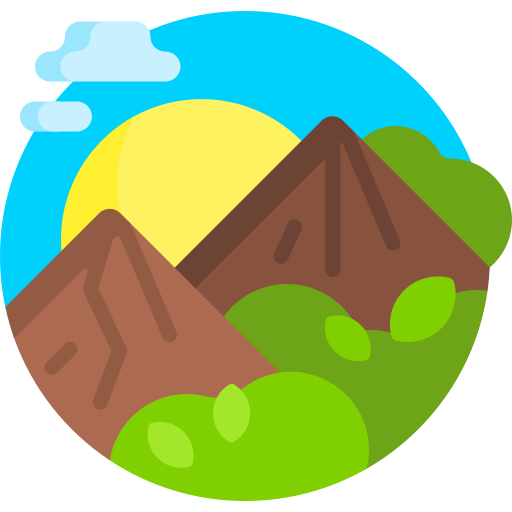 góry Detailed Flat Circular Flat ikona