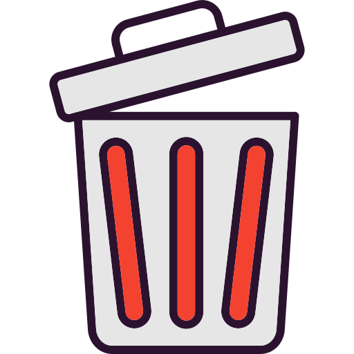pojemnik na śmieci Generic Outline Color ikona
