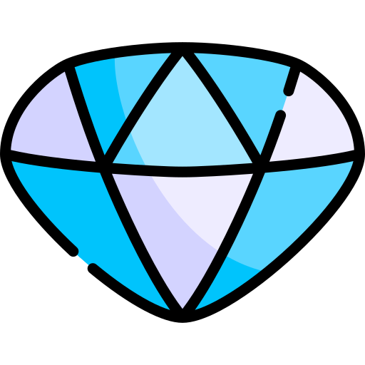 diamante Kawaii Lineal color icono