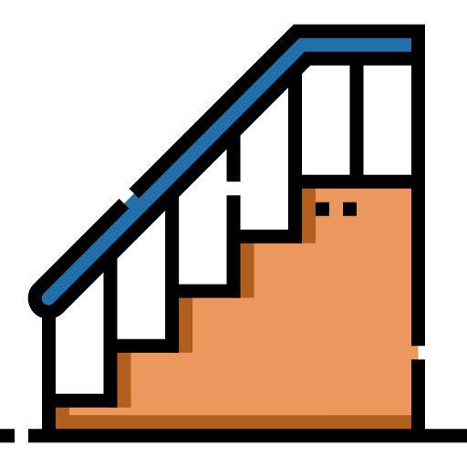 treppe Detailed Straight Lineal color icon