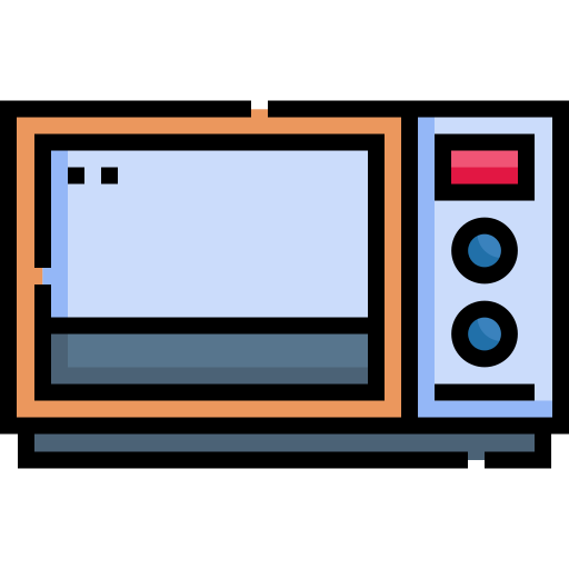 mikrowelle Detailed Straight Lineal color icon