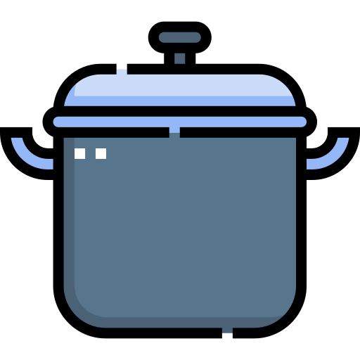Cooking pot Detailed Straight Lineal color icon