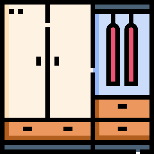 Wardrobe Detailed Straight Lineal color icon