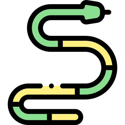 wąż Detailed Rounded Lineal color ikona