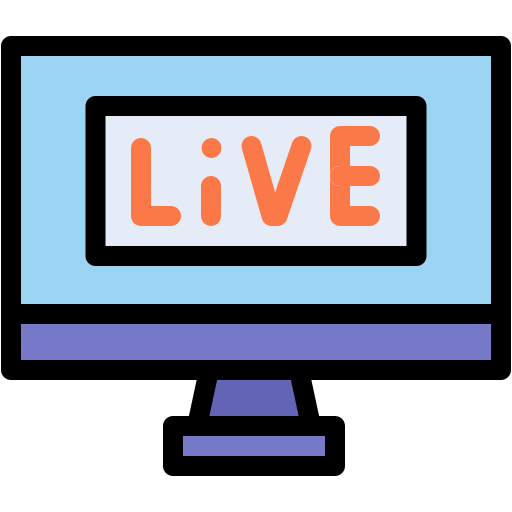 live streaming Generic Outline Color icoon
