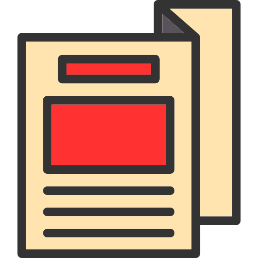 flyer Generic Outline Color icon