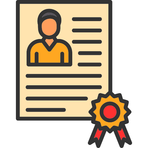 Qualification Generic Outline Color icon