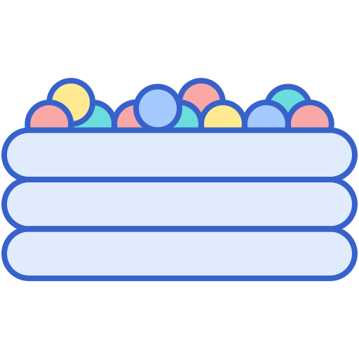 piscina de bolas Generic Outline Color icono