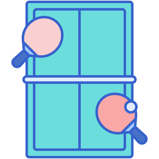 Ping Pong Generic Outline Color icon