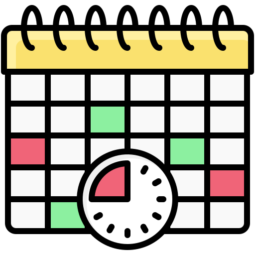calendario Generic Outline Color icona