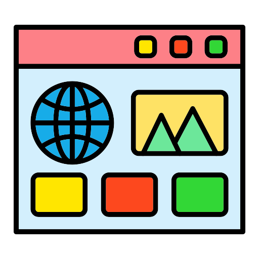 sitio web Generic Outline Color icono