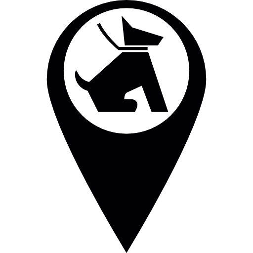 punto de zona de mascotas  icono
