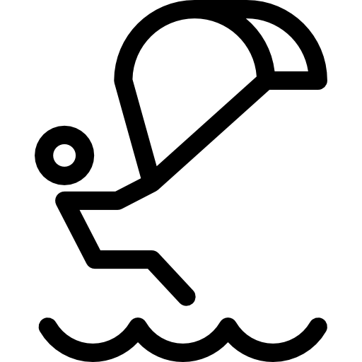 виндсерфинг Basic Rounded Lineal иконка