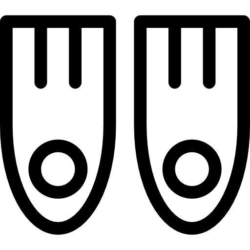 다이빙 핀 Basic Rounded Lineal icon