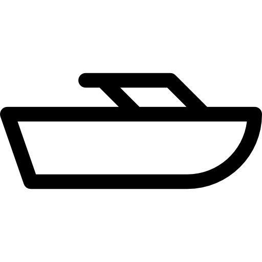 bateau Basic Rounded Lineal Icône