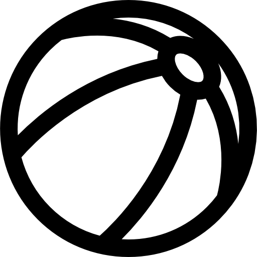 pelota de playa Basic Rounded Lineal icono