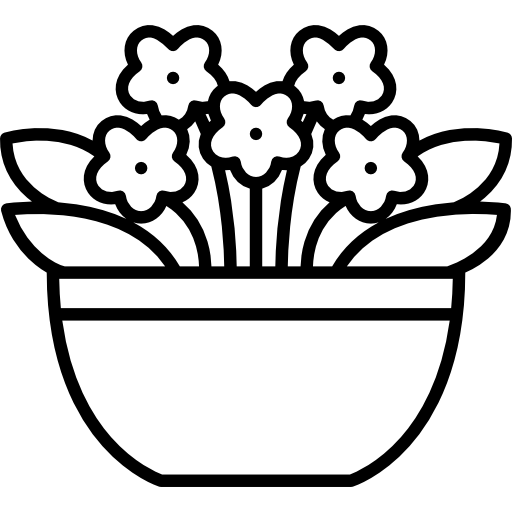 flores en una maceta  icono