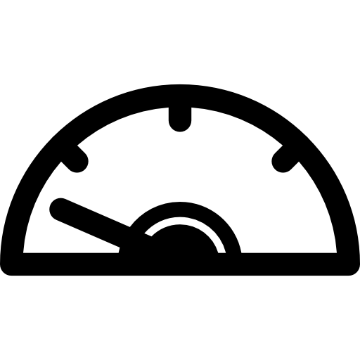 snelheidsmeter Basic Rounded Lineal icoon