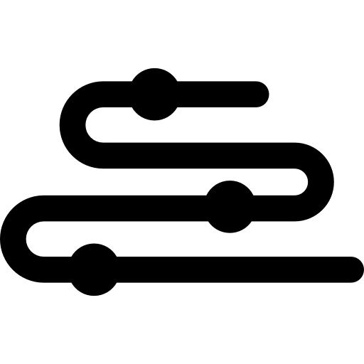 route Basic Rounded Lineal icon