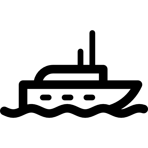 лодка Basic Rounded Lineal иконка